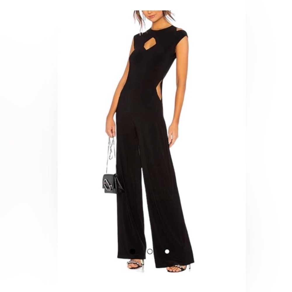 Norma Kamali Black Cutout Jumpsuit
